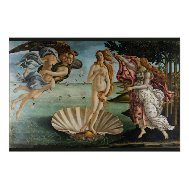 Póster Nascimento de Venus Sandro Botticelli Glossy (Frente)