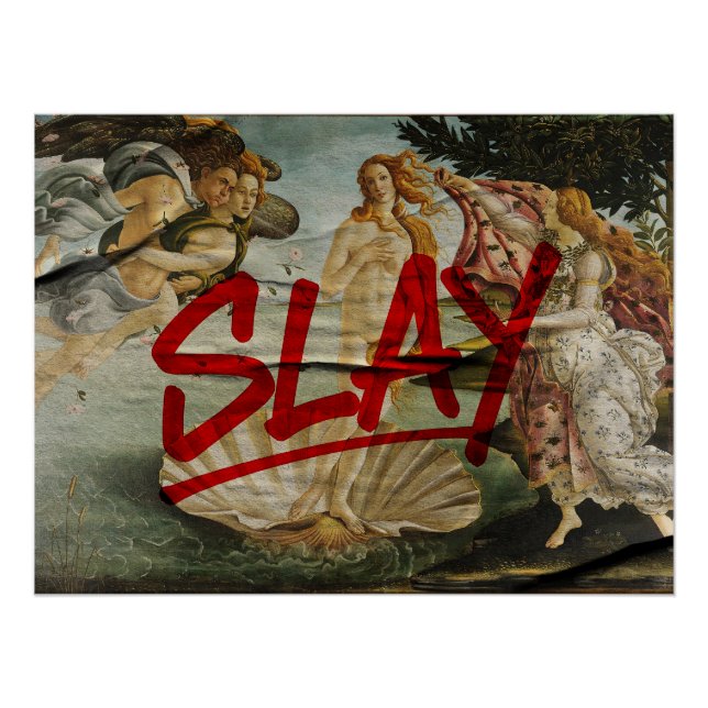 Póster Nascimento de Vênus × SLAY – Edição Marcador Verme (Frente)