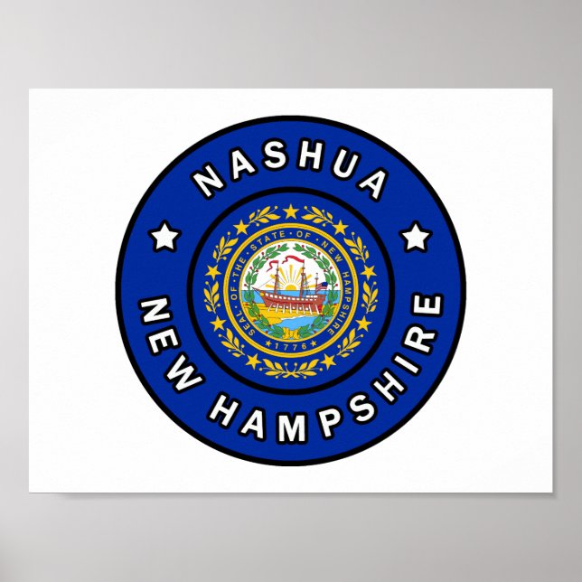 Poster Nashua New Hampshire (Frente)