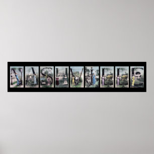 Póster NASHVILLE - Alphabet - Letra name Art