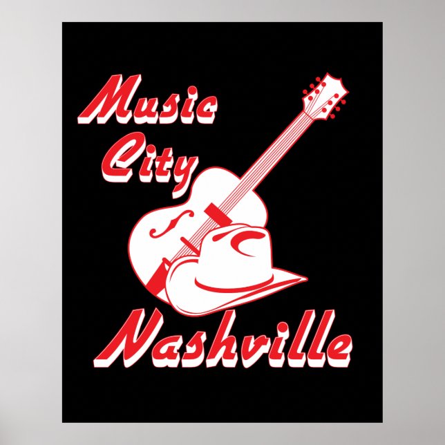 Poster Nashville. Cidade da Música (Frente)