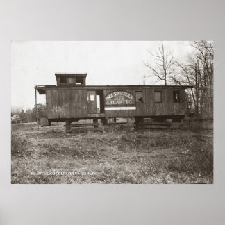 Poster Nashville e Atlantic Railroad Caboose