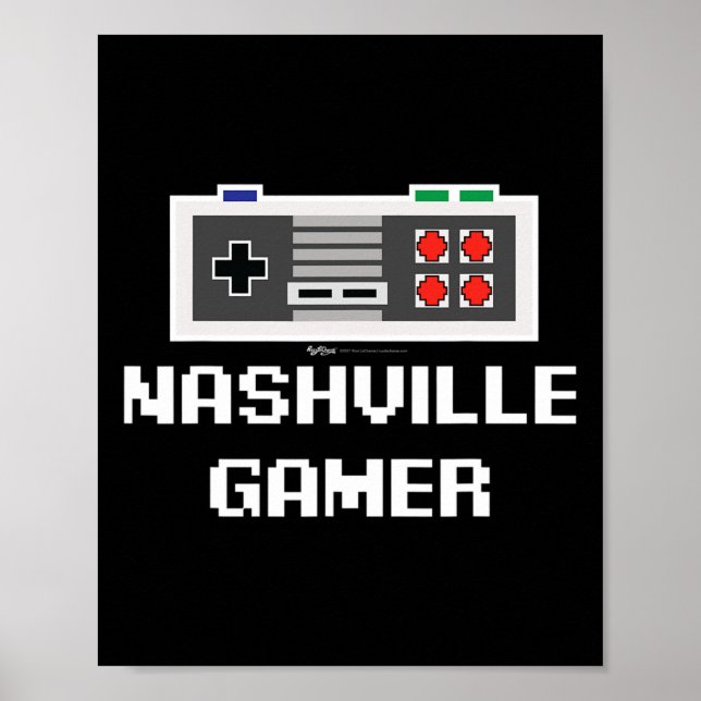 Poster Nashville Gamer Cidade 8-bit (Frente)