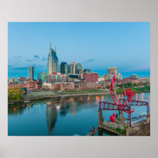 Póster Nashville Riverfront