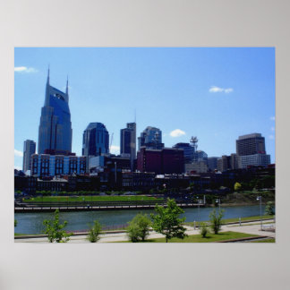 Póster Nashville Skyline - Nashville, Tennessee