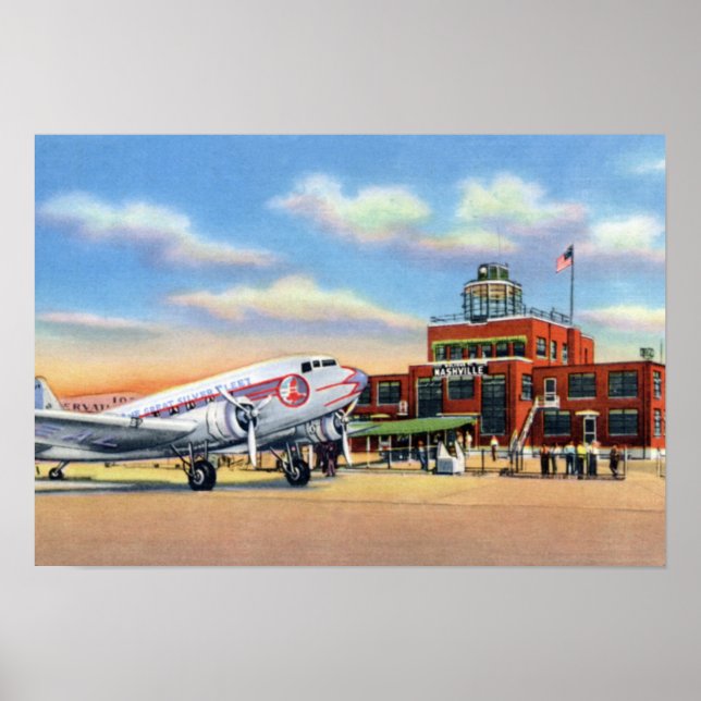 Póster Nashville Tennessee Berry Field (Frente)