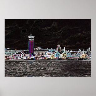 Póster Nassau de néon