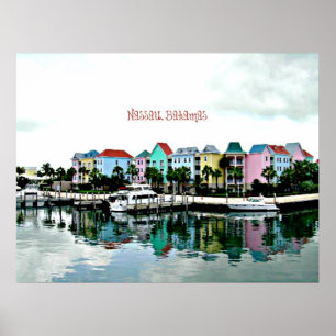 Poster Nassau, fotografia cênica das Bahamas