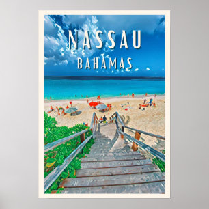 Poster Nassau: L'île paradisiaque des Bahamas