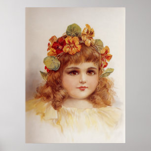 Póster Nasturtium Wreath