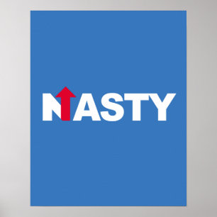Póster NASTY HILLARY - Eleição Presidencial 2016 - whit