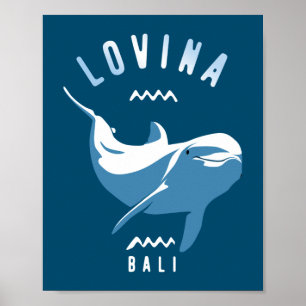 Poster Natação com Dolphins Lovina Bali