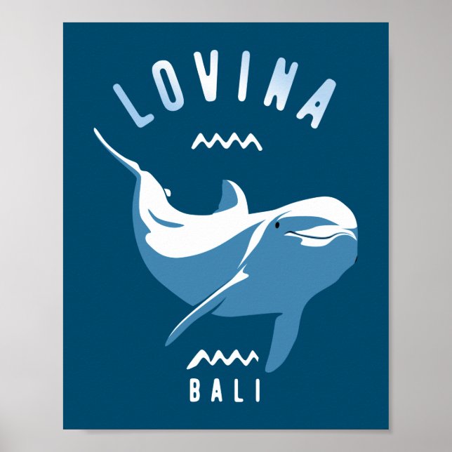 Poster Natação com Dolphins Lovina Bali (Frente)