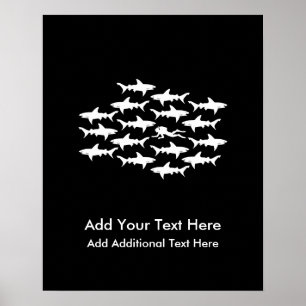 Poster Natação do mergulhador de mergulhador com uma