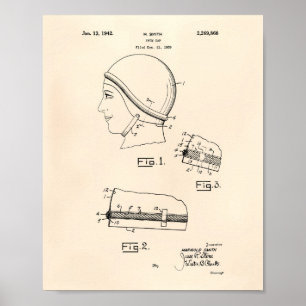 Poster Natação Gap 1942 Patent Art Old Peper