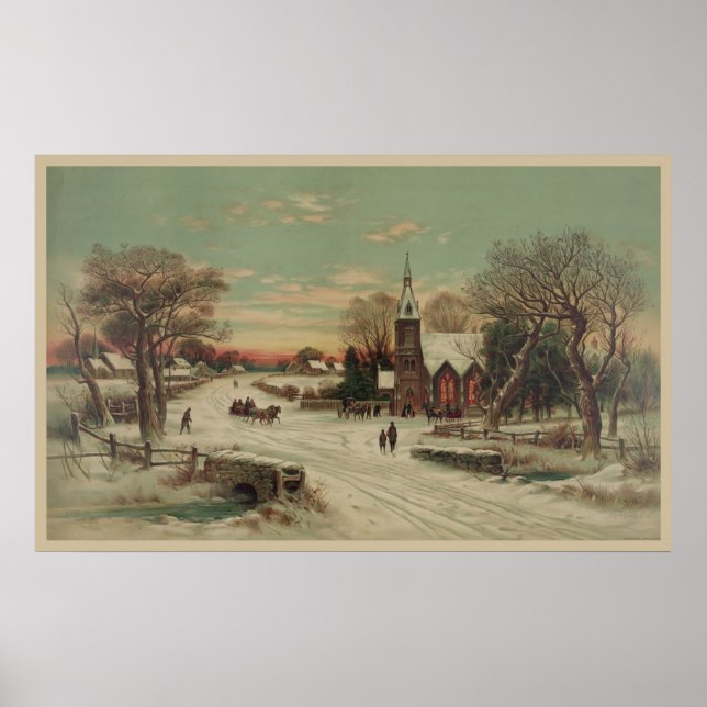 Póster Natais vintages (Frente)