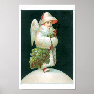 Póster Natais vintages Angel Girl