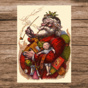 Poster Natais vintages, Brinquedos da Pipe do Papai Noel