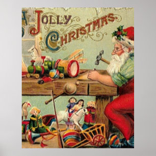 Poster Natais vintages De Xmas Personalizados