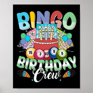 Poster Natais vintages do Bingo Birthday Crew Bingo Playe