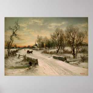 Poster Natais vintages Morning Sleigh Ride