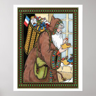 Poster Natais vintages, Noel Toys Clogs Calçados