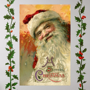 Poster Natais vintages, Retrato do Pai Natal Vitoriano