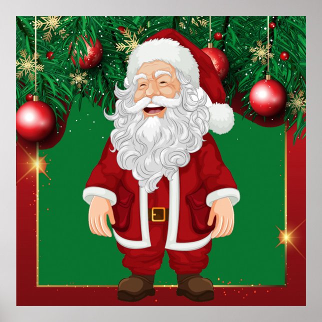 Poster Natal (Illustration of a happy Santa Claus, man!)