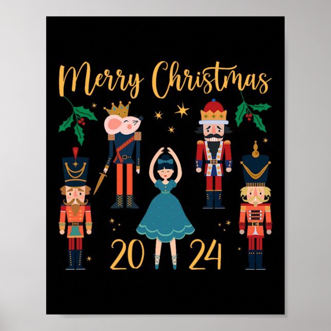 Poster Natal 2024 - Clara E Balé Nutcracker Pajama (Frente)