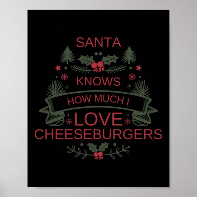 Poster Natal 2025 Cheeseburgers Mostra Humor Para Comfo (Frente)