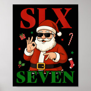 Poster Natal 67 Seis Sete Engraçado Geração Z Alpha Gíria