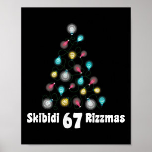 Poster Natal 67 Skibidi Rizzmas Engraçado Gíria Gen Z Xma