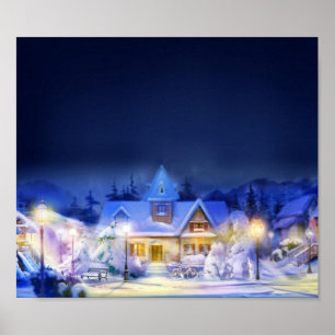 Póster Natal acolhedor