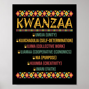 Poster Natal Africano Feliz Kwanzaa 7 Seven P