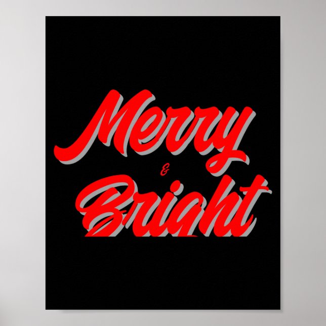 Poster Natal Alegre e Brilhante  (Frente)