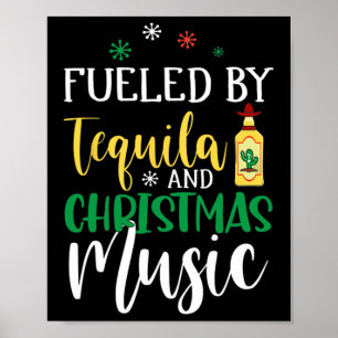 Poster Natal Alimentado Por Tequila E Música De Natal