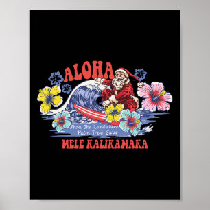 Poster Natal Aloha Havaiano Mele Kalikimaka Sur