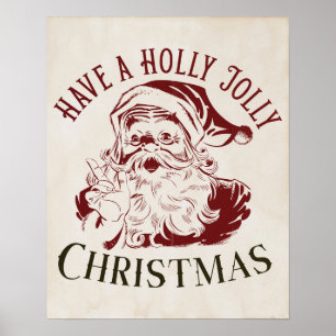 Poster Natal Antigo Alegre e Divertido