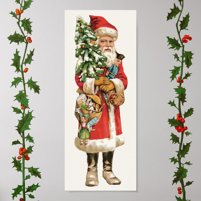 Poster Natal Antigo, Imagem de Papai Noel Recortada (Criador carregado)