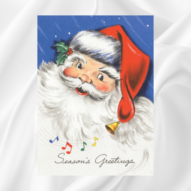 Poster Natal Antigo, Papai Noel Alegre com Música (Criador carregado)