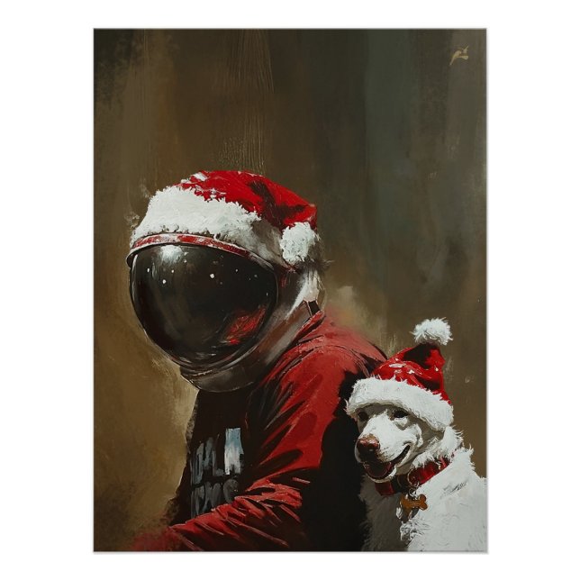 Póster Natal Astronauta (Frente)