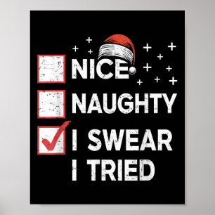 Poster Natal Bonito Travesso Juro Que Tentei Lista De Nat