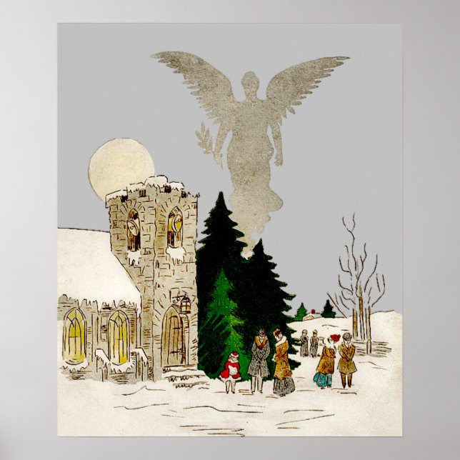 Poster Natal branco (Frente)