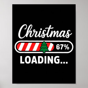 Poster Natal Carregando 67% Engraçado 6 7 Meme Natal Gera