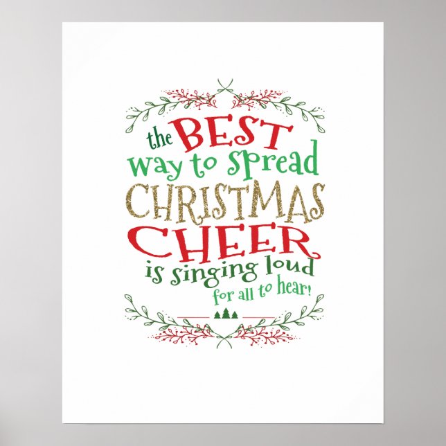 Póster Natal Cheer Wall Art (Frente)