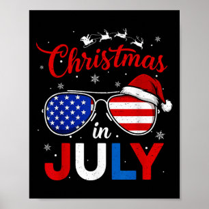 Poster Natal Da América Santa Claus Em Julho