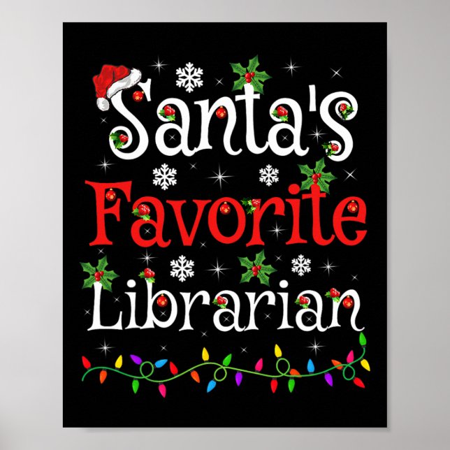 Poster Natal da Bibliotecária Xmas O Natal da Bibliotecár (Frente)