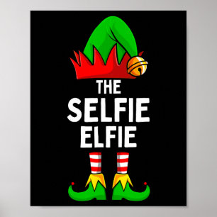 Poster Natal da Família Selfie Elfie Matching