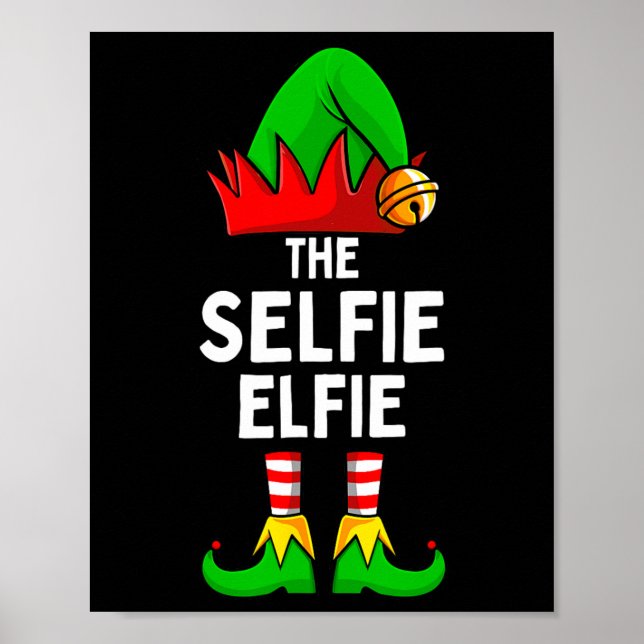 Poster Natal da Família Selfie Elfie Matching (Frente)