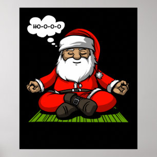 Poster Natal da meditação da ioga do zen do papai noel
